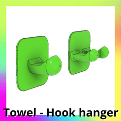 32.png Free 3D file Towel Hook - Clothes hanger double-sided tape adhesive・Object to download and to 3D print