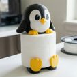 2.jpg Cute Penguin Tissue Paper Roll Holder:Multi-Color