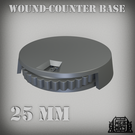 Wound-counter base 25mm 3D model