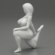 10011.jpg Young Woman Doing Yoga Asana Standing Forward Bend Pose 3D Print Model