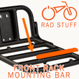 (¥D RAD STUFF Hold Down / Mounting Bar for Front Rack on a Rad Power Bike