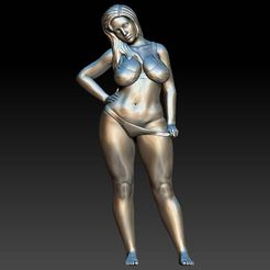ZBrush-Document-1.jpg OBJ-Datei Plus-Size Mädchen・Design zum Herunterladen und 3D-Drucken