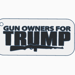 trump-gun-owners.png gun owners for trump keychain