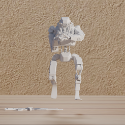0001.png Fichier STL Fichier : Robot de combat V2 au format numérique STL・Objet pour imprimante 3D à télécharger