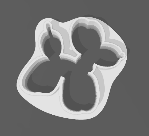 Cortador de Galleta Perro de globo 3D model