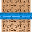 5656565656.jpg Skull clay roller stl / SKULL HALLOWEEN pottery roller stl / cranium pattern cutter printer