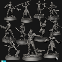 AtlanteanSeaElves_Infantry.png Archivo 3D Elfos marinos atlantes - Rangers / Berzerkers / Guerreros・Diseño de impresora 3D para descargar