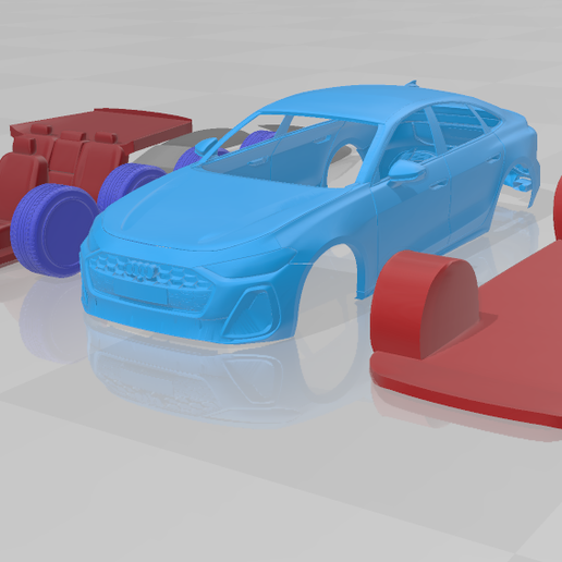 Audi A5 2025 - Separate Parts STL Model 3D model