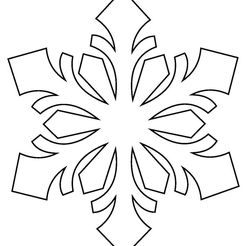 coloriage-flocondeneige-1.jpg Free 3D file Snowflake 3・Design to download and 3D print