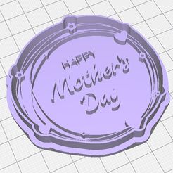 MD3.jpg STL file Happy Mother's Day Cookie Cuter & Embosser・3D print design to download