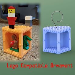 legoornamentpromo_display_large.jpg Free STL file Lego Compatible Ornament・Model to download and 3D print, Durbanarb