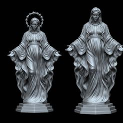 Capa-ed_.jpg Fichier STL Vierge Marie・Design pour imprimante 3D à télécharger