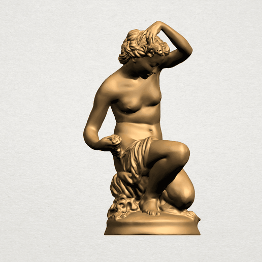 Naked Girl - Bathing01 - 3D model önizlemesi