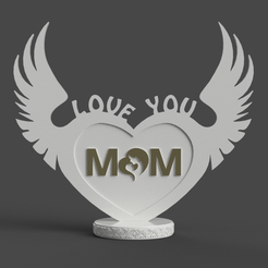 love-you-mom-mother-day-pendant-wall-desk-table-medal-1.png love you mom with wings wall art - table - desk - keychain