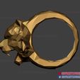 Tiger_Ring_Lowpoly_3dprint_05.jpg Tiger Ring Low Poly - Jewelry - Rings - Costume Cosplay 3D print model
