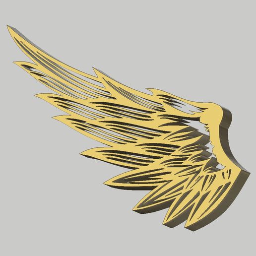 Wings Wall Art Decoration - 3D model önizlemesi