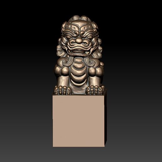 guardian lions or Foo Dogs 3D model