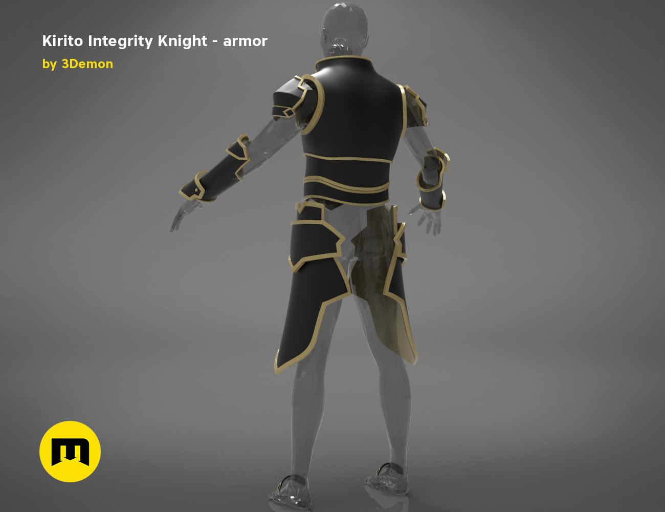 render_scene_Integrity-knight-Kirito-color.66 kopie.jpg Fichier 3D L'armure complète de Kirito - Integrity Knight・Plan imprimable en 3D à télécharger, 3D-mon