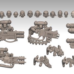 generalcabezas.jpg STL file BATTLE SISTER SQUAD SORORITAS BITS II・3D print design to download