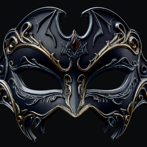 Gothic Vampire Mask STL – Wearable Halloween Cosplay 3D Print