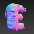 Skull-Themed-E-Letter-Keychain-3D-Print-File-20.jpg Skull-Themed "E" Letter Keychain 3D Print File