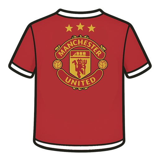 Pegatinas Personalizadas Para Fiesta De Fútbol | Camiseta Roja Manchester | 452