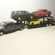 IMG_20230702_124317.jpg 1/64 比例 Greenlight Matchbox Hotwheels AUTOTTRANSPORT GOOSENECK 拖车，可装 4 辆压铸车