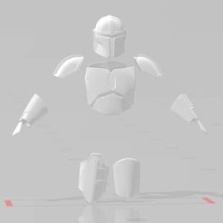 Mando Beskar front.jpg Файл STL The Mandalorian Armor Files Bundle・Дизайн 3D принтера для загрузки