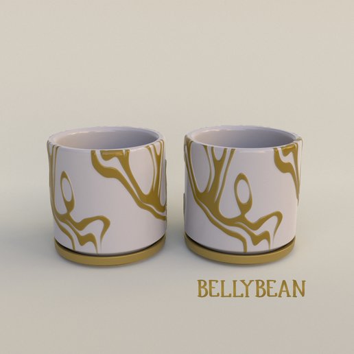 Gold Stained - Decorative Succulent Planters