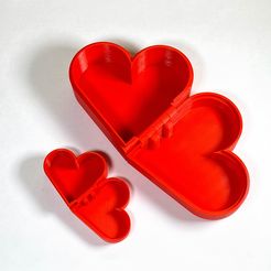 IMG_9101.jpg Fichier STL Valentines Day Heart Box w/Print in Place Hinges - Heart Shaped Gift Box・Objet imprimable en 3D à télécharger