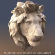 r5.jpg Majestic Lion Head wall ornament (supportless print)