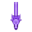 dragons skull ar15.stl Punho de mão AR15 Dragon Skull