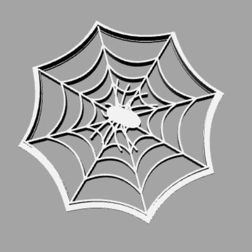 Halloween tela con araña.JPG Download STL file Set halloween cookie cutters Cookie cutters • 3D printer model, porahi3d