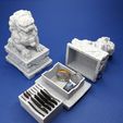 4.jpg 3D file Femal lion desk organiser・3D printer design to download