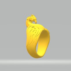 1.png STL file Phoenix Ring 3D print model・3D printing template to download