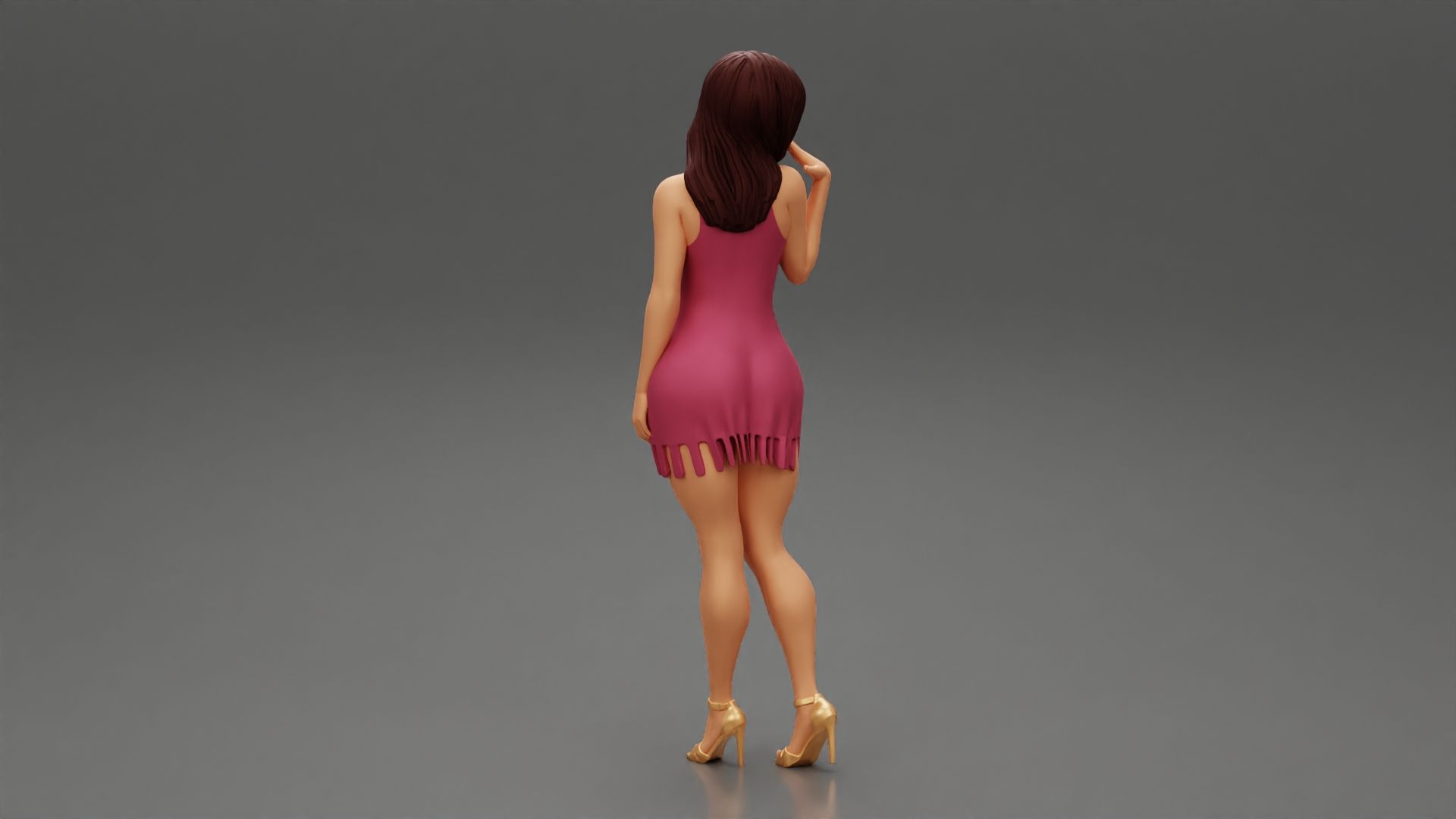 Girl-0004.jpg Fichier 3D Belle femme honteuse posant dans une robe courte Modèle d'impression 3D・Idée pour impression 3D à télécharger, 3DGeshaft