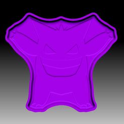 Gengar-VACUUM-PIECE.jpg Fichier STL MOULE POUR BOMBE DE BAIN GENGAR・Objet pour impression 3D à télécharger