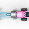 10.jpg Diecast Dragster old school à moteur avant avec coque Version 5 Echelle 1:25