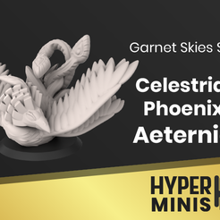 Celestial-Phoenix-Aeternia.png STL file Chibi Celestial Phoenix Aeternia・3D printing model to download, HyperMiniatures