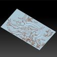 carpAndLotus3.jpg fish and lotus flowers 3d model of bas-relief