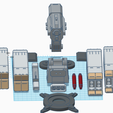 Anti-spacecraft-missile-customizable-layout05.png -MHW03C- Mecha Anti-spacecraft missile launcer turret 3D print model