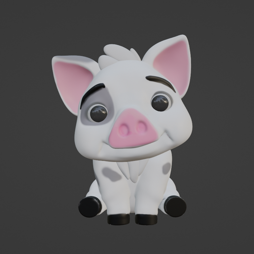 STL file Pua the Pig, Moana, Vaiana, Pua, pig, piggy, pig animals