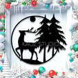 project_20231209_1008406-01.png Winter scene wall art Christmas wall decor 2d holiday decoration
