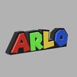Image-24-05-2023-at-22.15.jpg ARLO - 3D Super Mario Themed Custom Name Plate / Sign