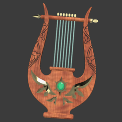 1.png Archivo STL Genshin Impact - Lira Venti modelo 3D・Design para impresora 3D para descargar
