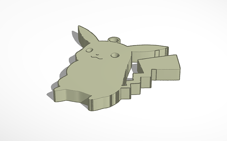 t725.png Télécharger fichier STL gratuit Porte-clés Pikachu • Modèle à imprimer en 3D, Shurichii