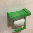 RolloFoto4.jpg Free STL file Toilet paper holder with mobile charging base for complicated moments・3D printing template to download