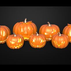1.jpg Espectacular: Colección de calabazas de Halloween imprimibles en 3D