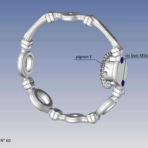 60.jpg Free STL file Kinetic gears 4・3D printer design to download, NOP21