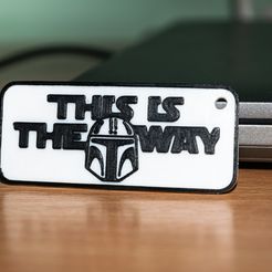 DSC_0250.jpg STL file Mandalorian This is the way Keychain・3D printing template to download